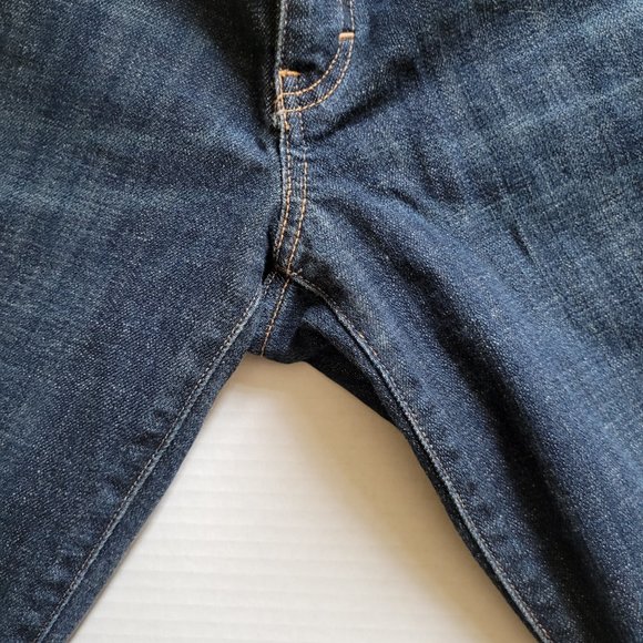 Boot cut jeans J. Crew petite dark wash distressed stretch cotton denim pants - Picture 13 of 14